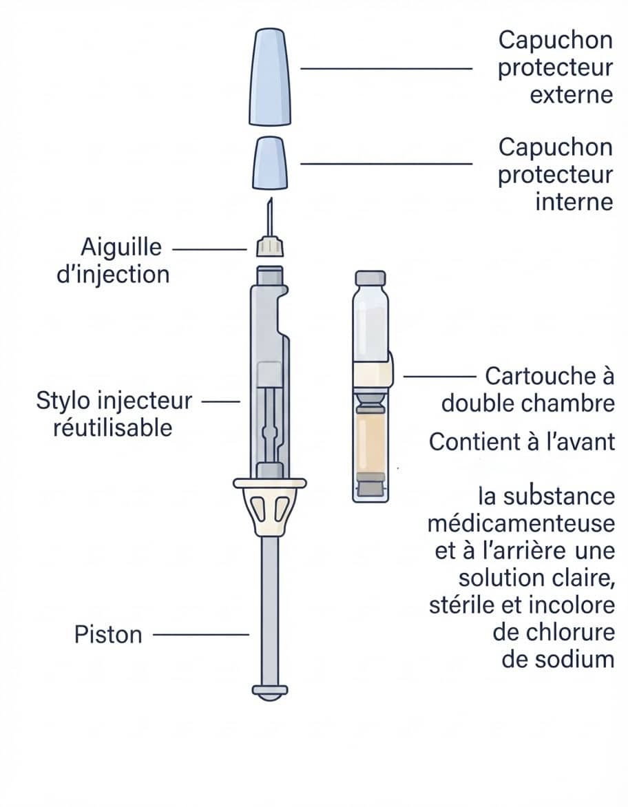 Préparation de la seringue d'EDEX